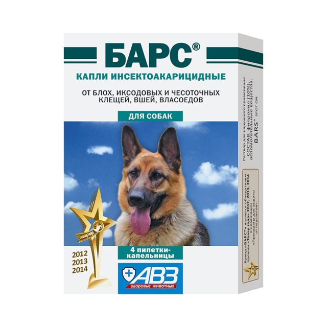 Капли Барс для собак – назначение, инструкция, отзывы