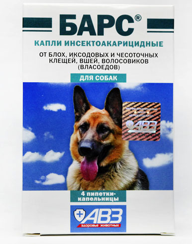 Капли Барс для собак – назначение, инструкция, отзывы